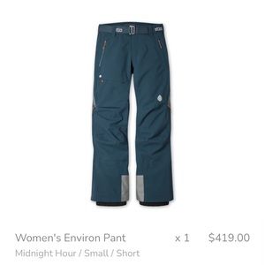 Stio Women’s Environ Pant Navy Blue “Midnight Hour” Size Small / Short - NWT